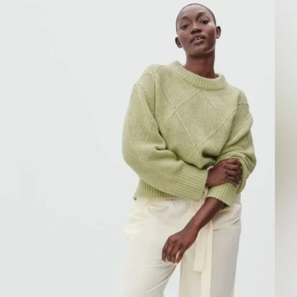 Everlane The Diamond Stitch Cloud Crew Size S